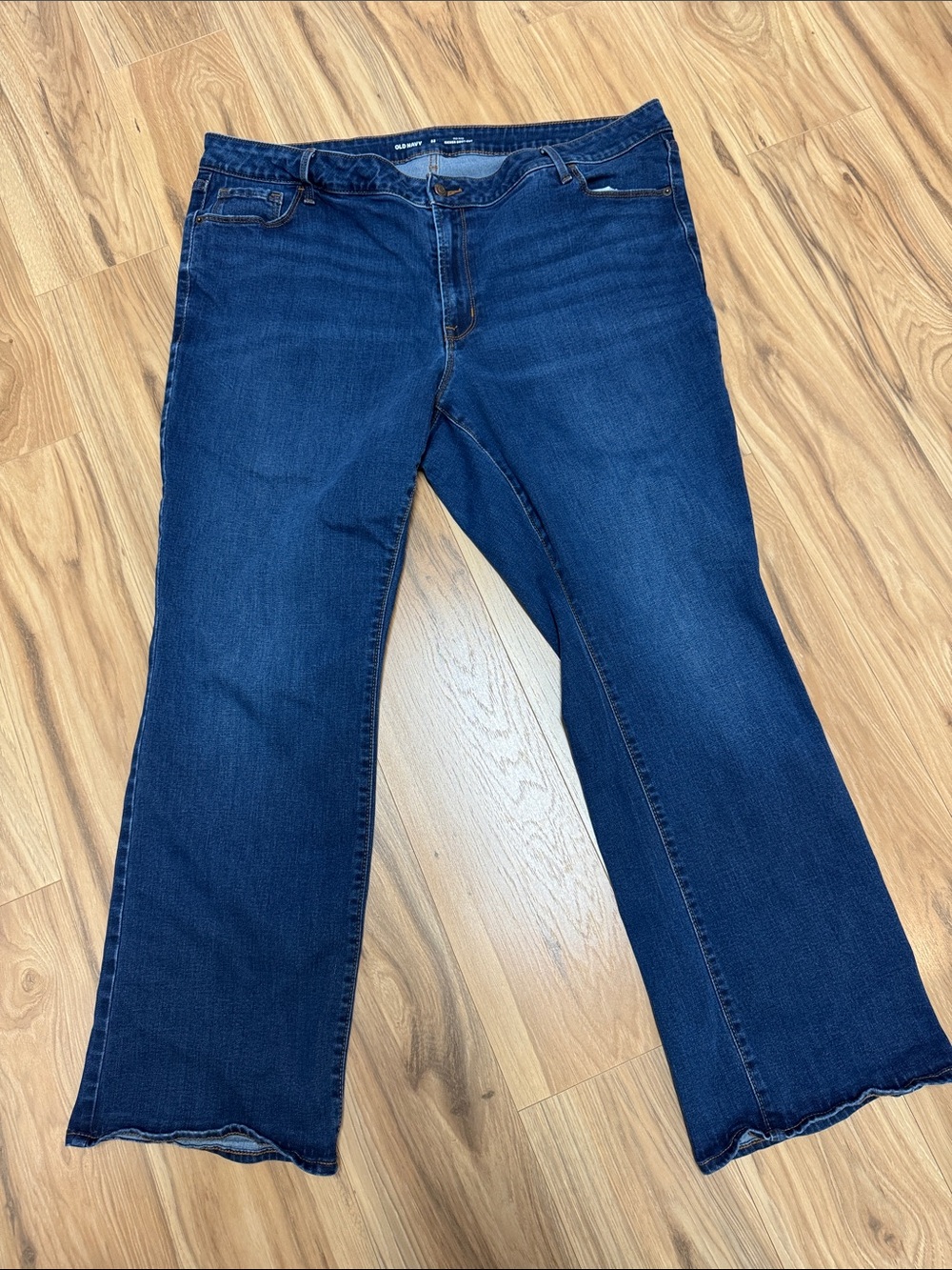 Old Navy Kicker Boot Cut Jeans Womens 22 Blue Mid Rise Stretch Denim